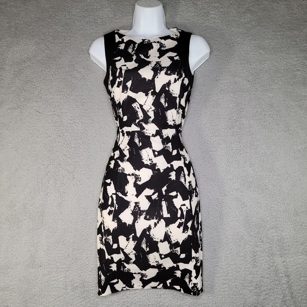 H&M Dress Womens Size 2 Black Cocktail Monochrome‎ Business Wear Corporate Chic